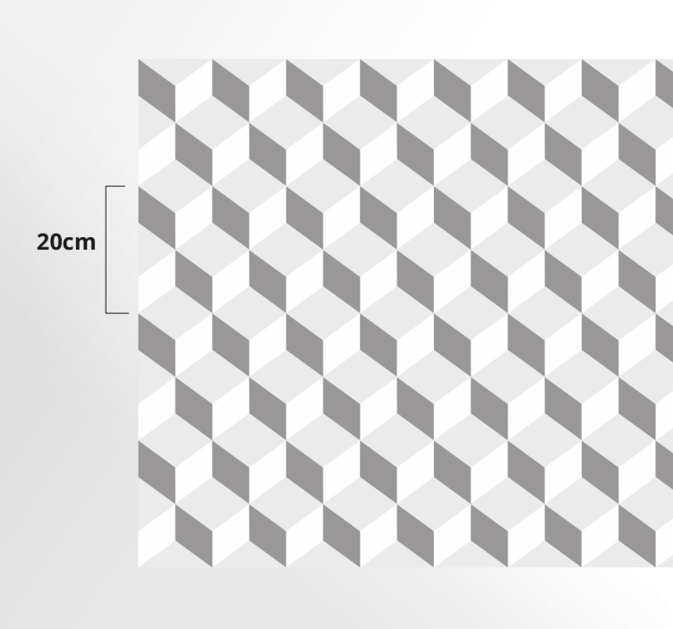 Alfombra vinílica cocina cubos grises - TenVinilo