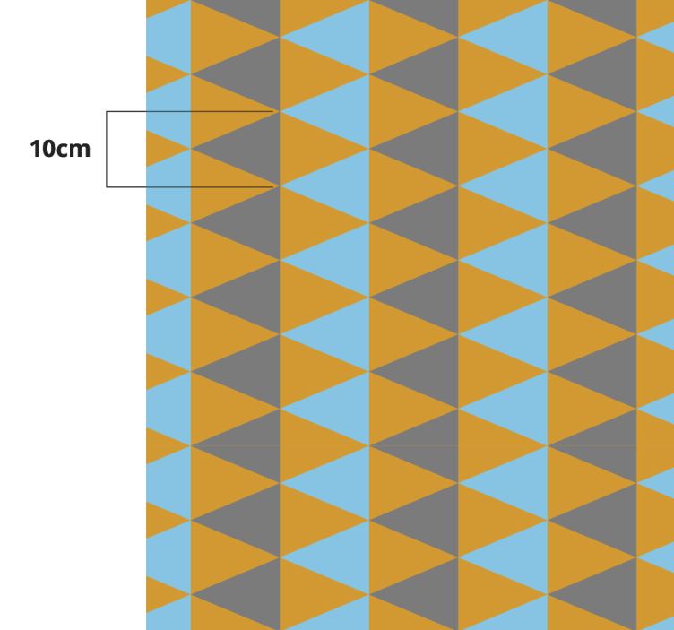 Alfombra vinílica geométrica composición triangular - TenVinilo