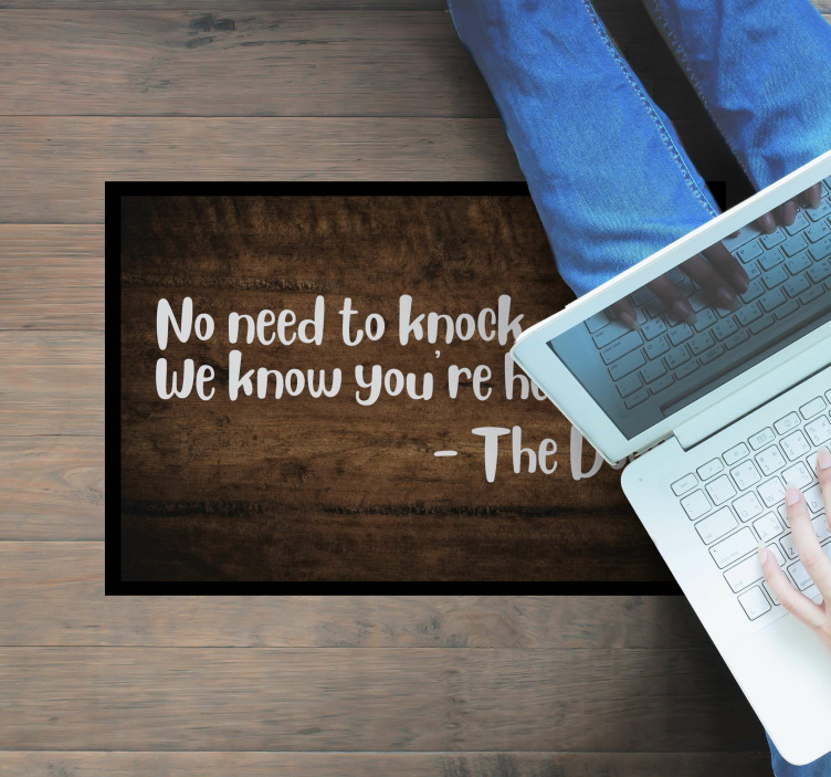 Alfombra vinílica No necesitas golpear perro - TenVinilo