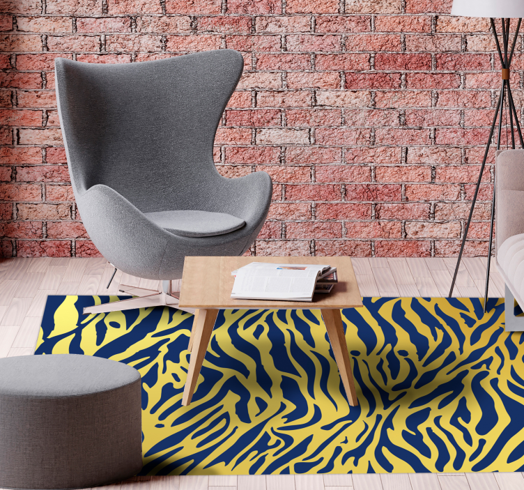 Alfombra vinílica animal print concepto de raya de cebra - TenVinilo