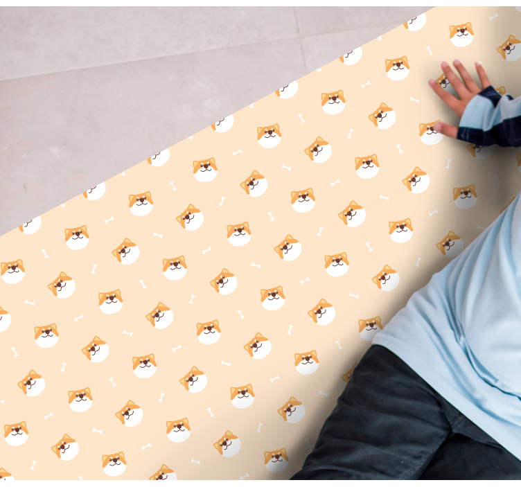 Alfombra vinílica animales lindas caras de perros - TenVinilo