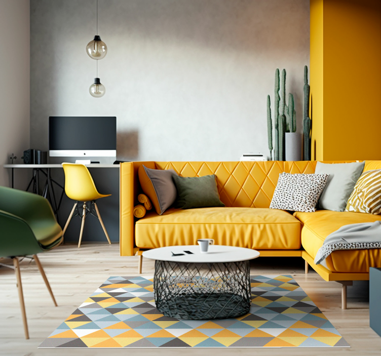 Alfombra vinilo salón estilo nórdico colores pastel - TenVinilo