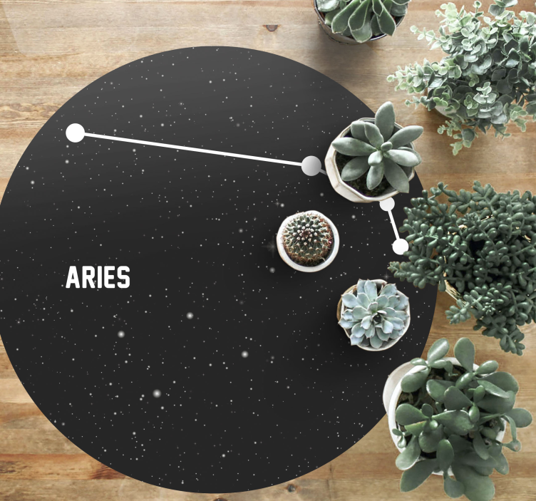 Alfombra vinílica estrellas constelación de aries - TenVinilo