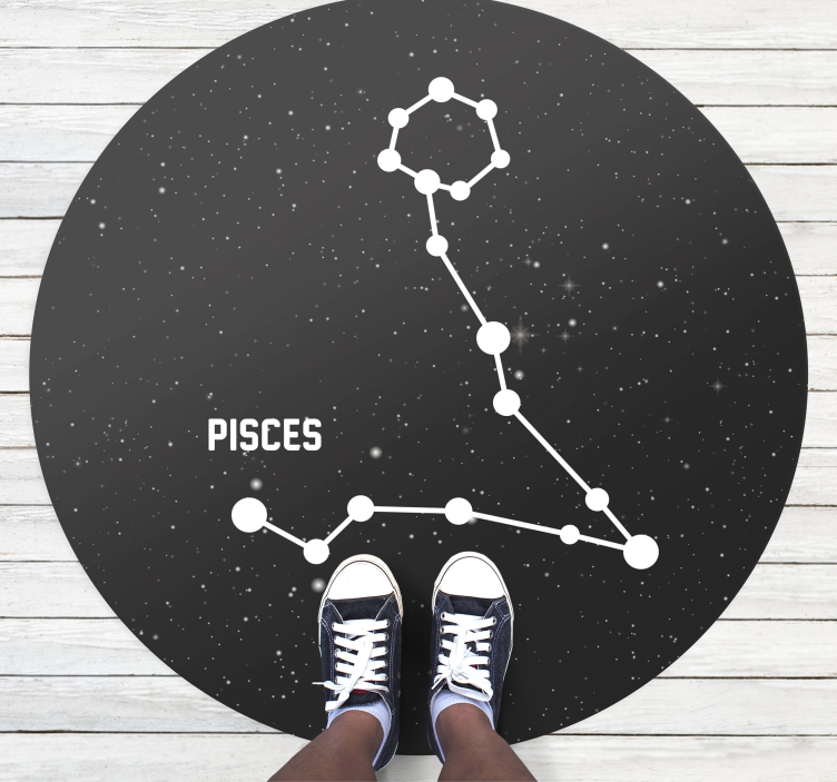 Alfombra vinílica estrellas constelación de piscis - TenVinilo