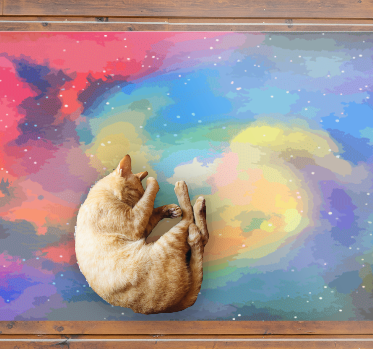 Alfombra vinílica moderna remolino celestial - TenVinilo