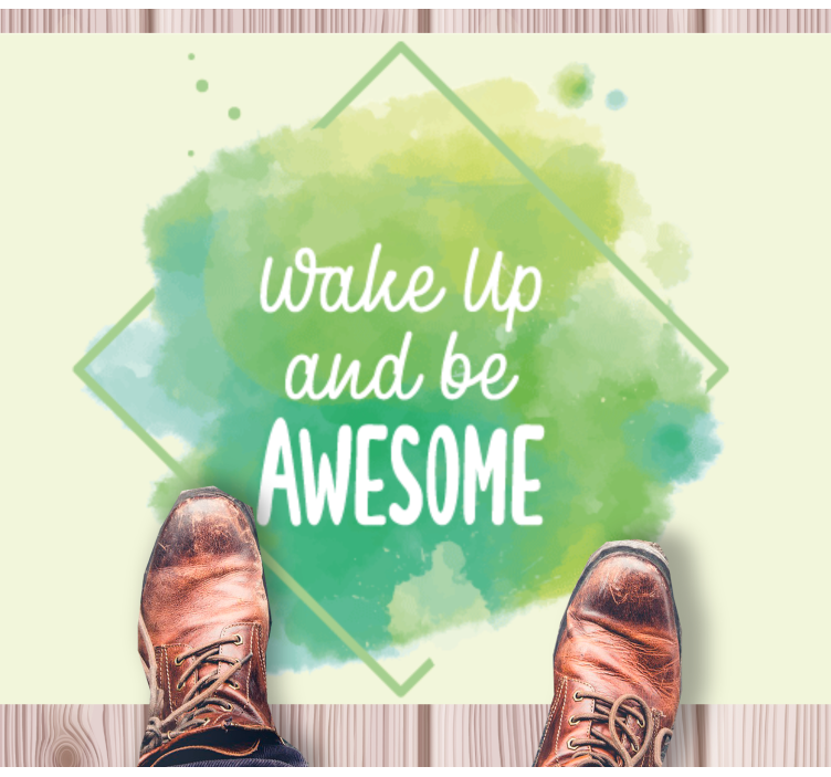 Alfombra vinílica frase despertar excepcional - TenVinilo