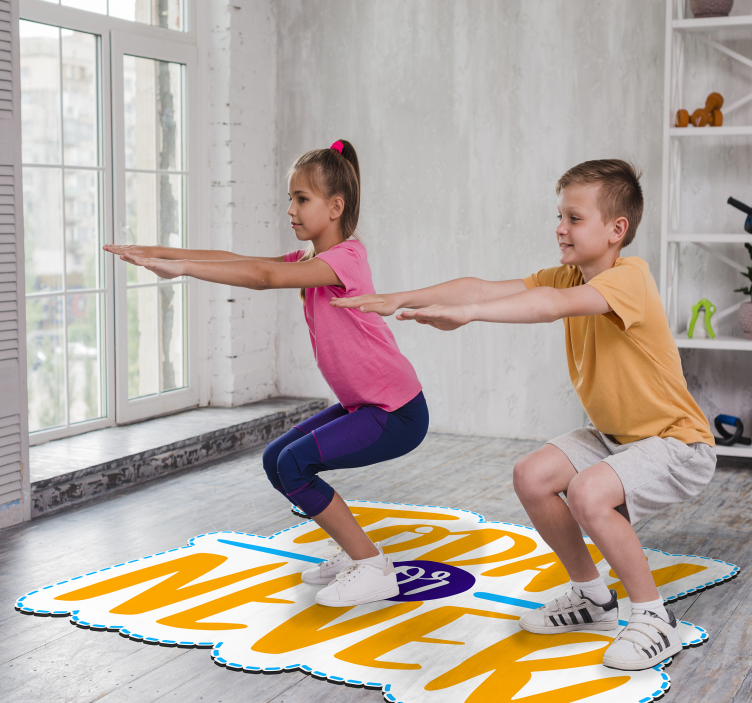 Alfombra vinílica frase hoy o nunca - TenVinilo