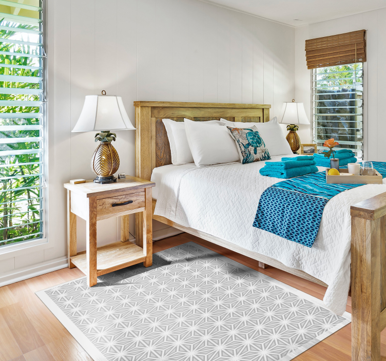 Alfombra vinílica geométrica acento de patrón geométrico - TenVinilo