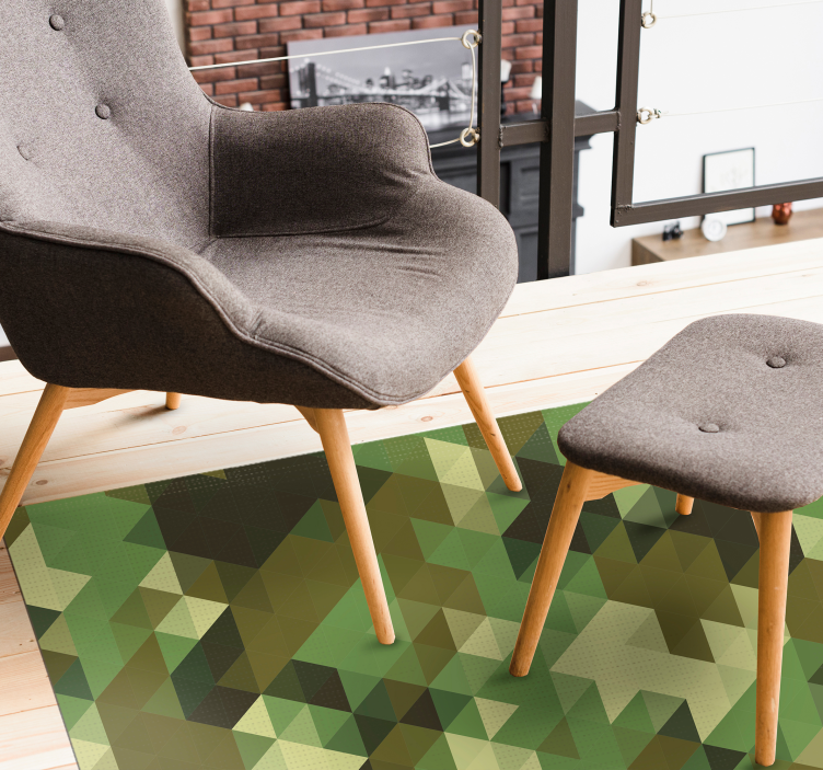 Alfombra vinílica geométrica camuflaje geométrico - TenVinilo