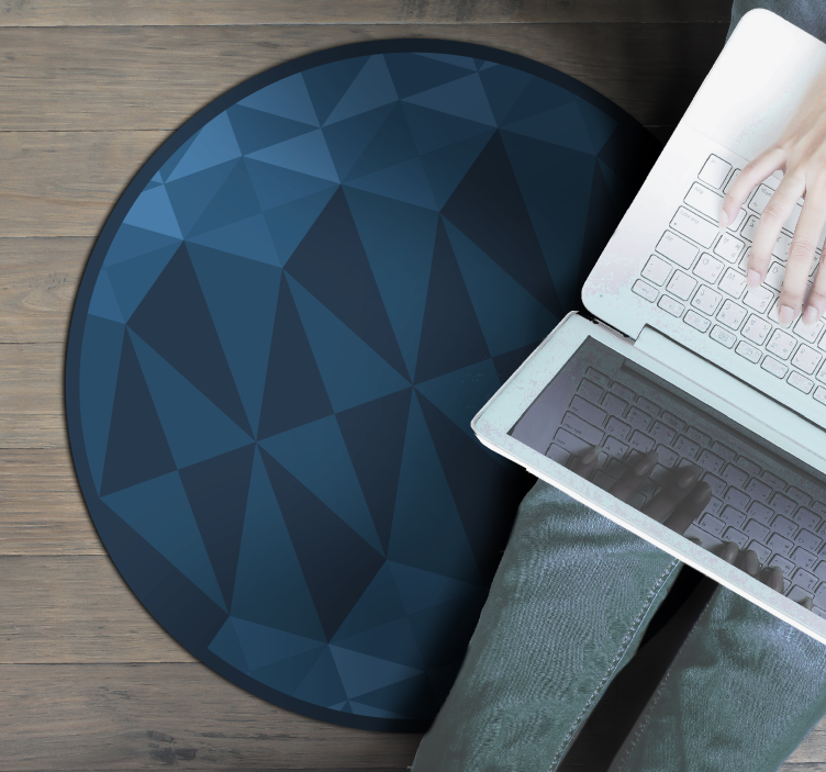 Alfombra vinílica geométrica diseño circular geométrico - TenVinilo
