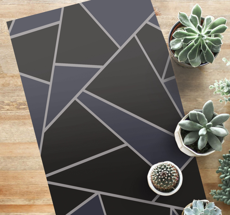 Alfombra vinílica geométrica formas geométricas angulares - TenVinilo