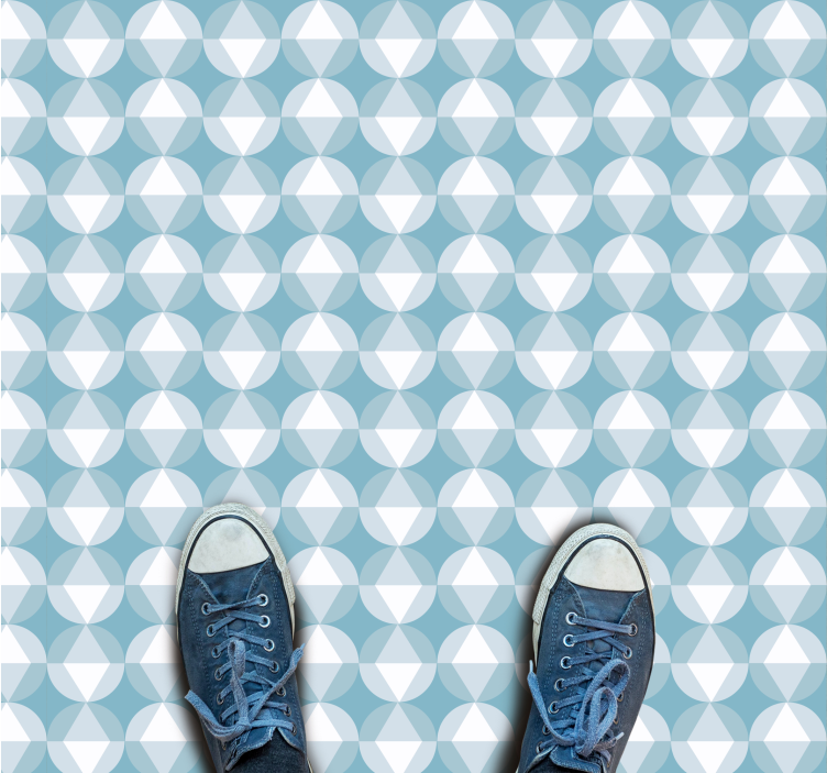 Alfombra vinílica geométrica patrón de diamante dinámico - TenVinilo