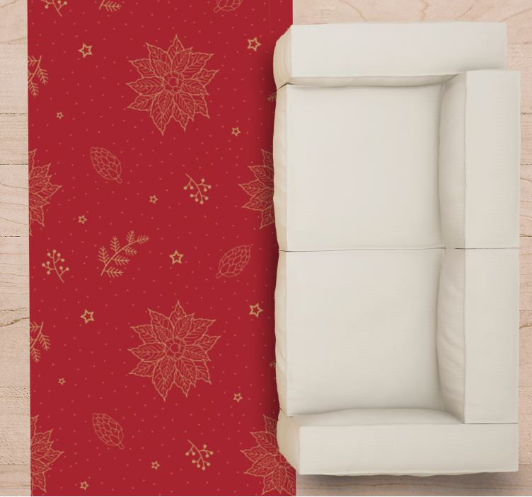 Alfombra vinílica mandala motivos florales festivos - TenVinilo