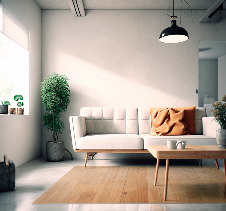 Alfombra vinílica imitación madera superficie clara - TenVinilo