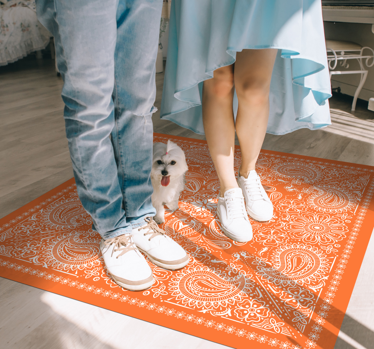 Alfombra vinílica mandala adorno mandala - TenVinilo