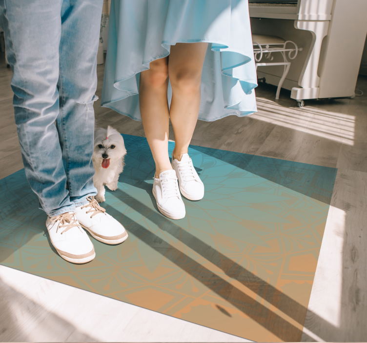 Alfombra vinílica mandala gradiente de mandala - TenVinilo