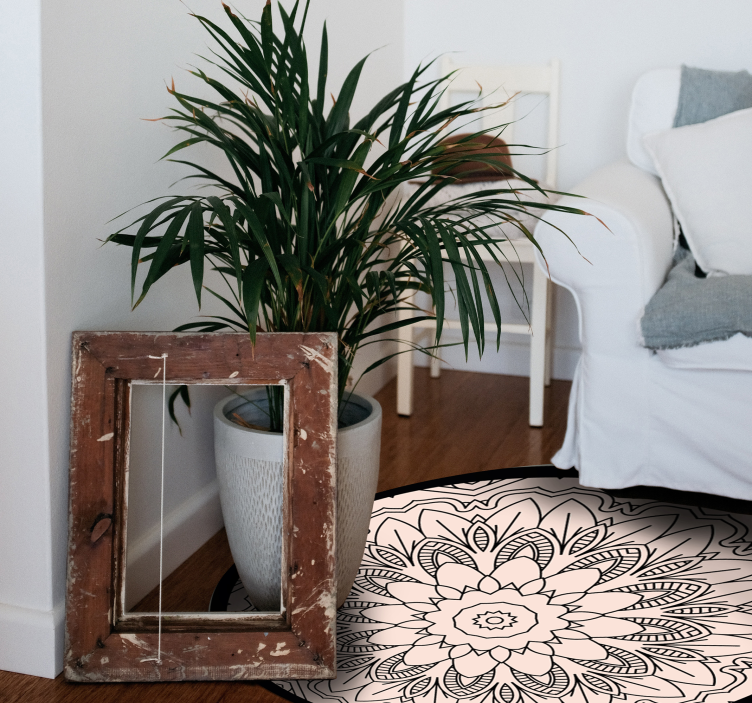 Alfombra vinílica mandala simplicidad mandala - TenVinilo