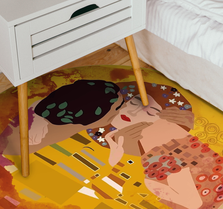 Alfombra vinílica mapamundi abrazo del mundo abstracto - TenVinilo