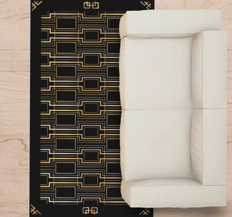 Alfombra vinílica moderna elegantes patrones geométricos - TenVinilo