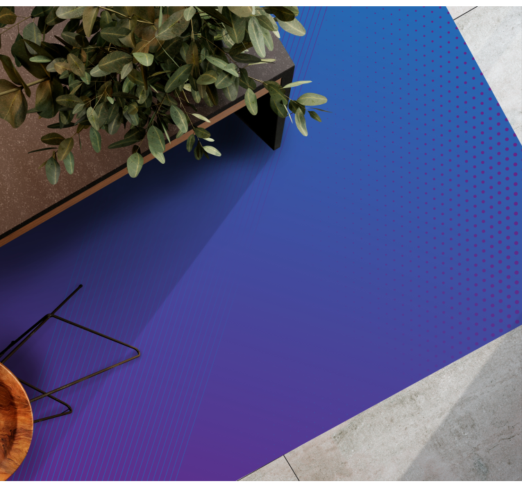 Alfombra vinílica moderna patrón azul degradado - TenVinilo