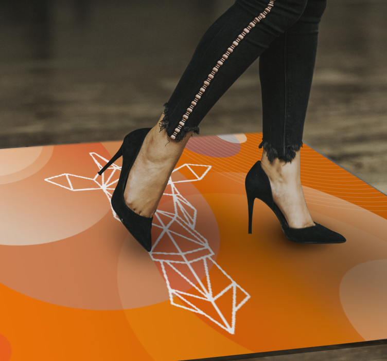 Alfombra vinílica moderna patrones geométricos abstractos - TenVinilo