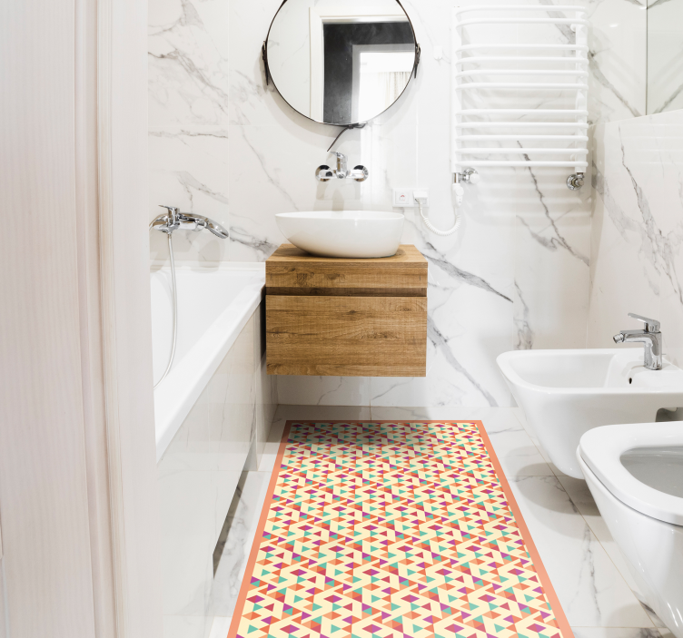 Alfombra vinílica mosaico corredor con diseño de mosaico - TenVinilo