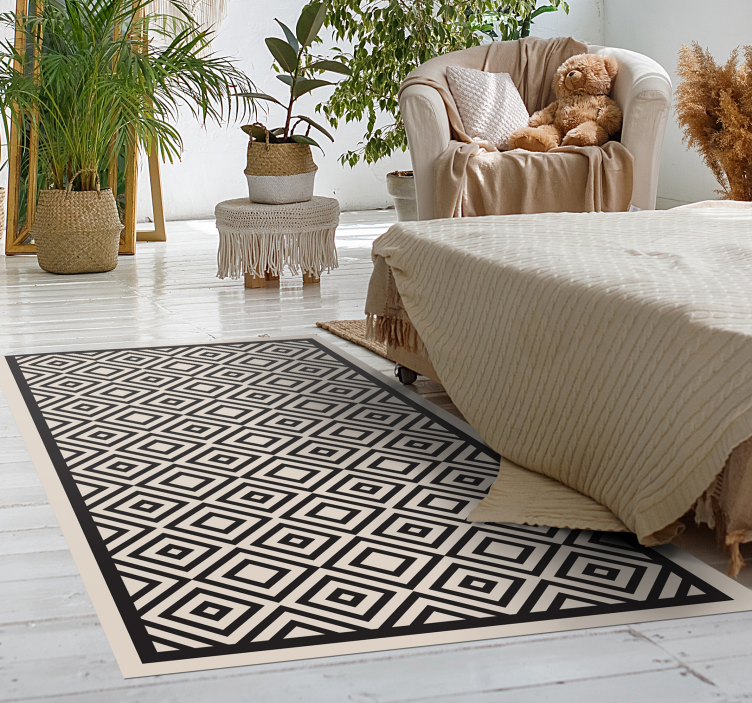 Alfombra vinilo mosaico cuadrados minimalistas - TenVinilo