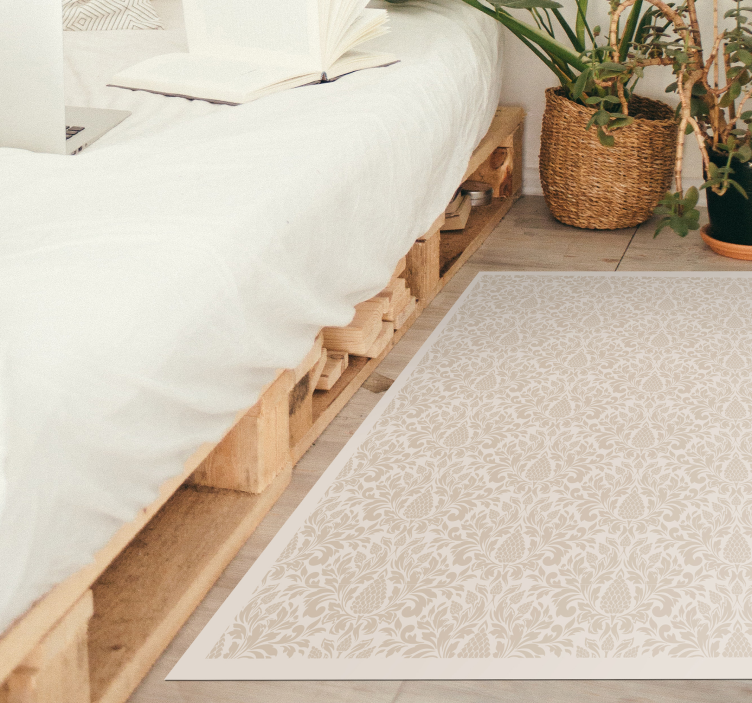 Alfombra vinílica naturaleza elegante motivo floral - TenVinilo