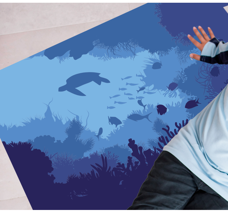 Alfombra vinílica naturaleza escena submarina - TenVinilo