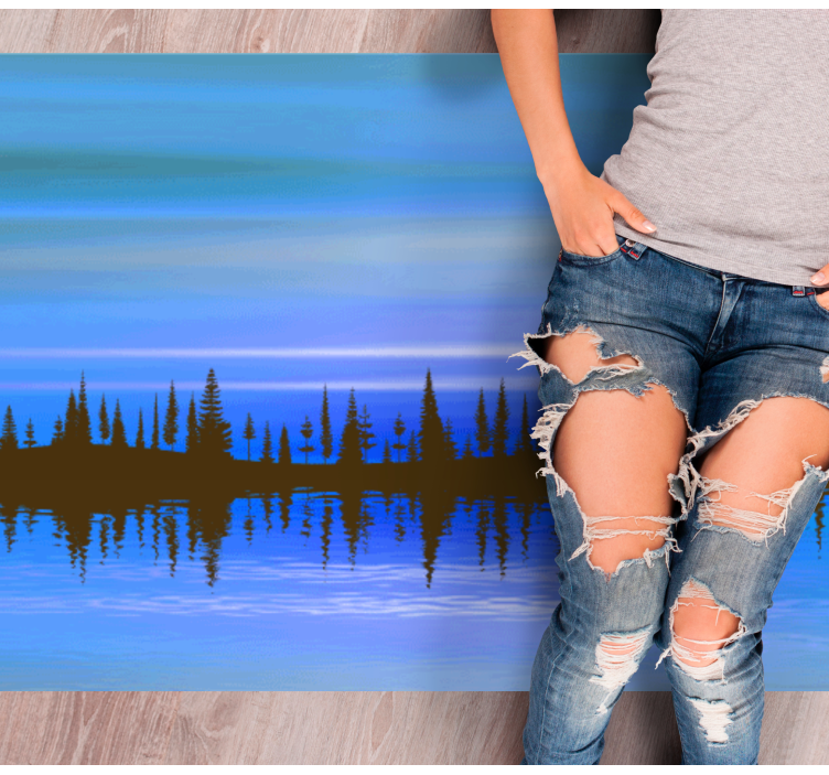 Alfombra vinílica naturaleza mezcla de paisajes abstractos - TenVinilo