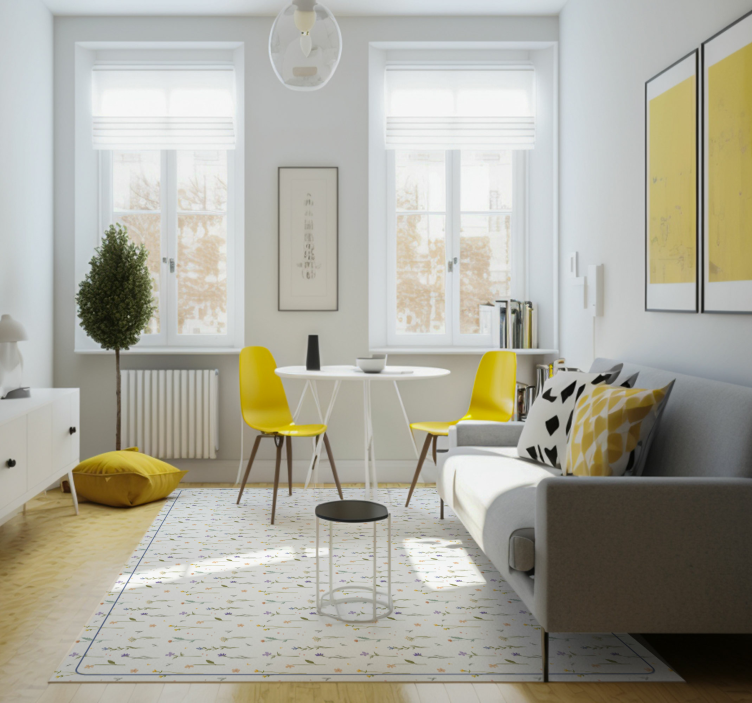 Alfombra vinilo naturaleza ramitas de primavera pequeñas - TenVinilo