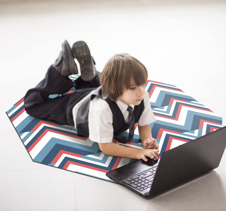 Alfombra vinílica nordica rayas de colores - TenVinilo