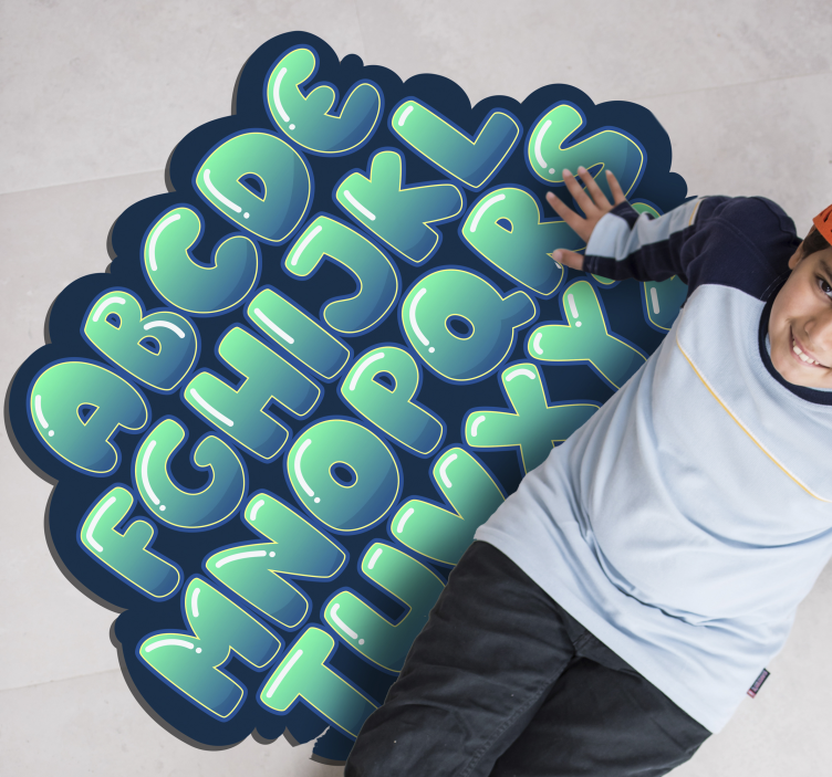 Alfombra vinilica nube abecedario - TenVinilo