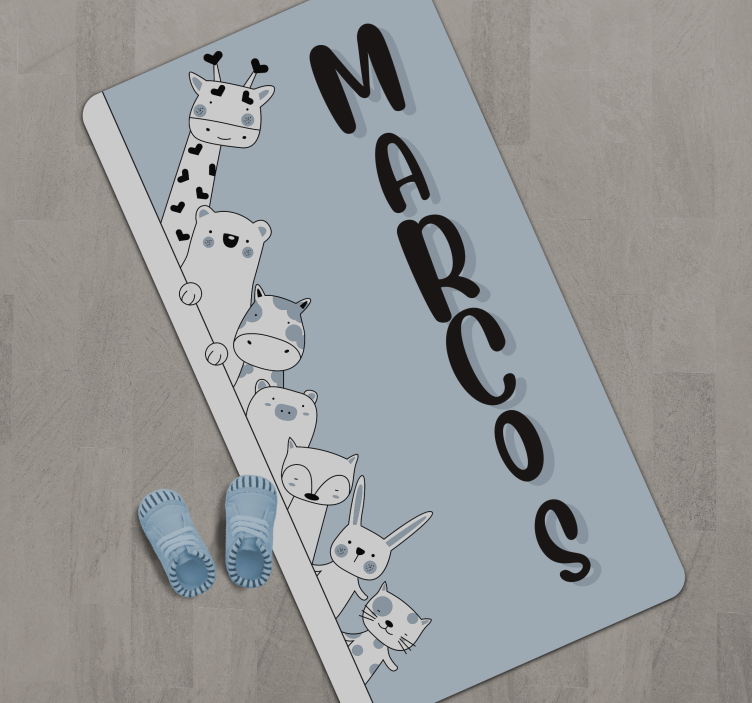 Alfombra vinílica personalizable bichos personalizados - TenVinilo