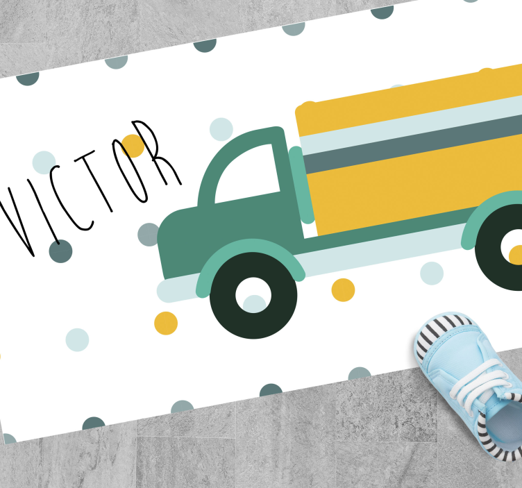 Alfombra vinílica personalizable camión configurable - TenVinilo