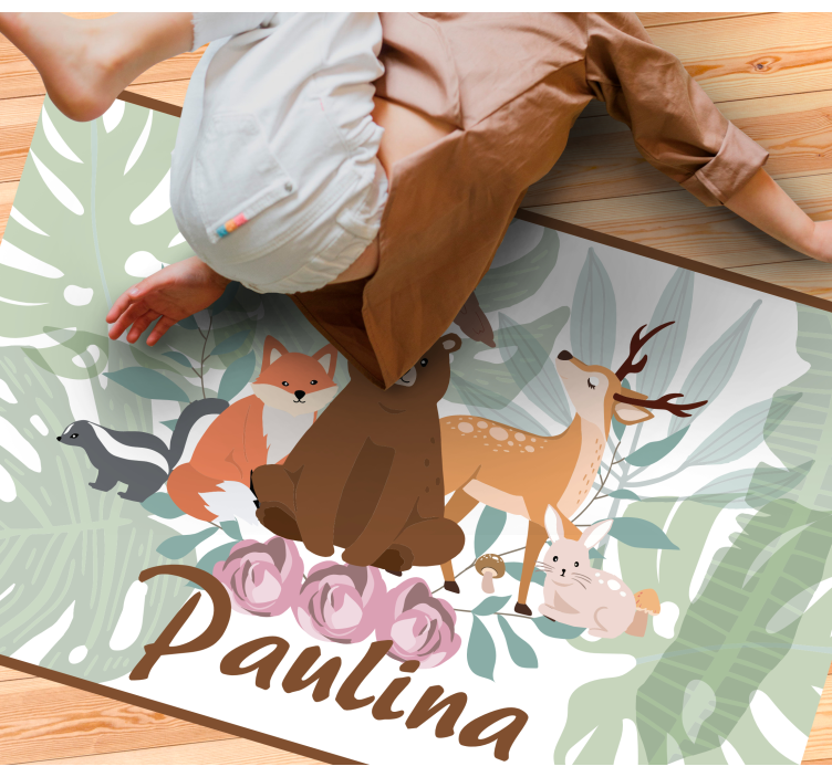 Alfombra vinílica personalizable jungla animal - TenVinilo