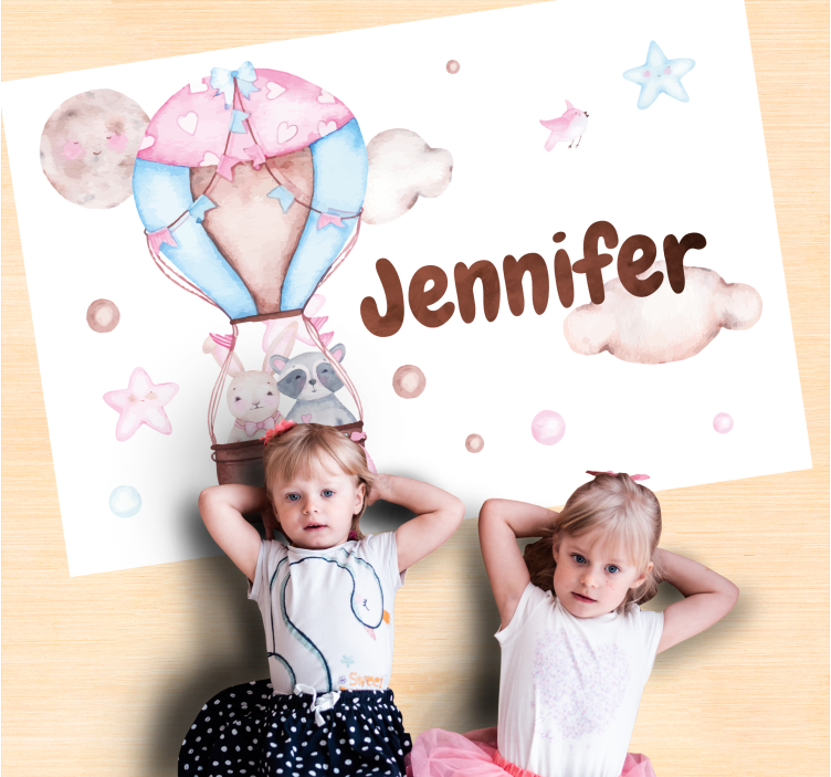 Alfombra vinílica personalizable paseos en globo aerostático - TenVinilo