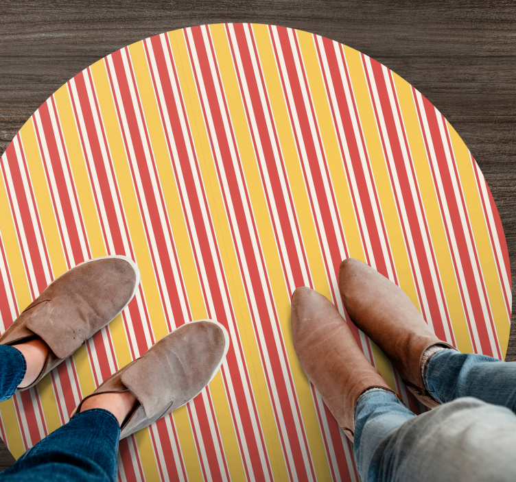 Alfombra vinílica rayas amarillo y morado - TenVinilo