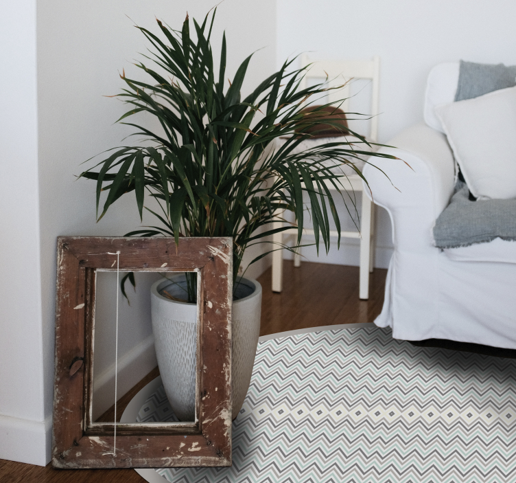 Alfombra vinílica rayas detalle del patrón de chevron - TenVinilo