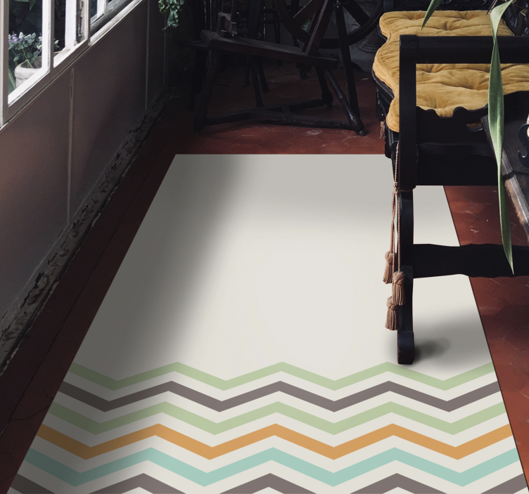 Alfombra vinílica rayas estilo de patrón chevron - TenVinilo