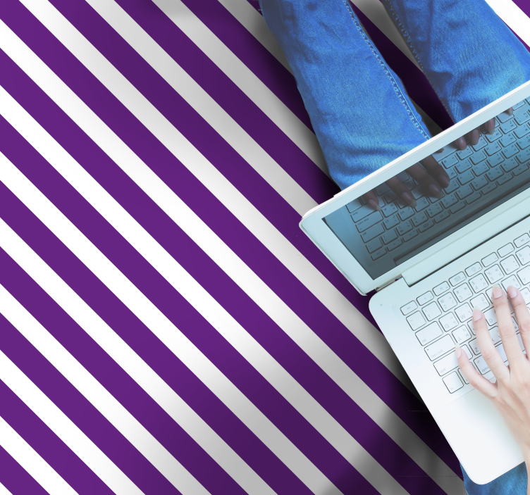 Alfombra vinílica rayas patrón de rayas moradas - TenVinilo