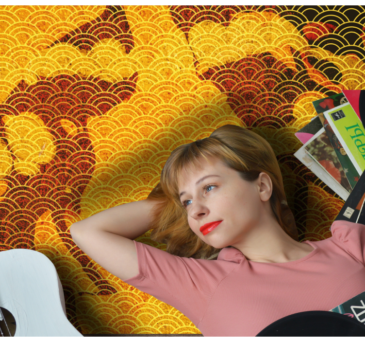 Alfombra vinílica étnica seigaiha japonesa - TenVinilo