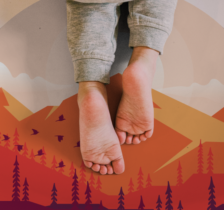 Alfombra vinílica textura paisaje montañoso - TenVinilo