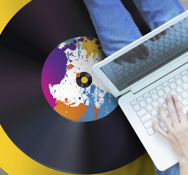 Alfombra vinílica textura registro de bienvenida abstracto - TenVinilo