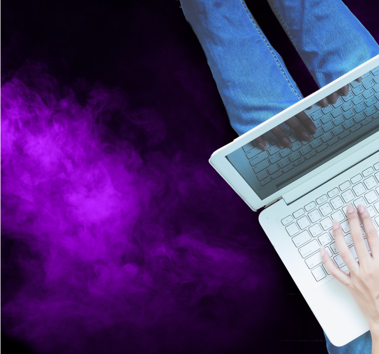 Alfombra vinílica dormitorio Fondo de humo violeta - TenVinilo