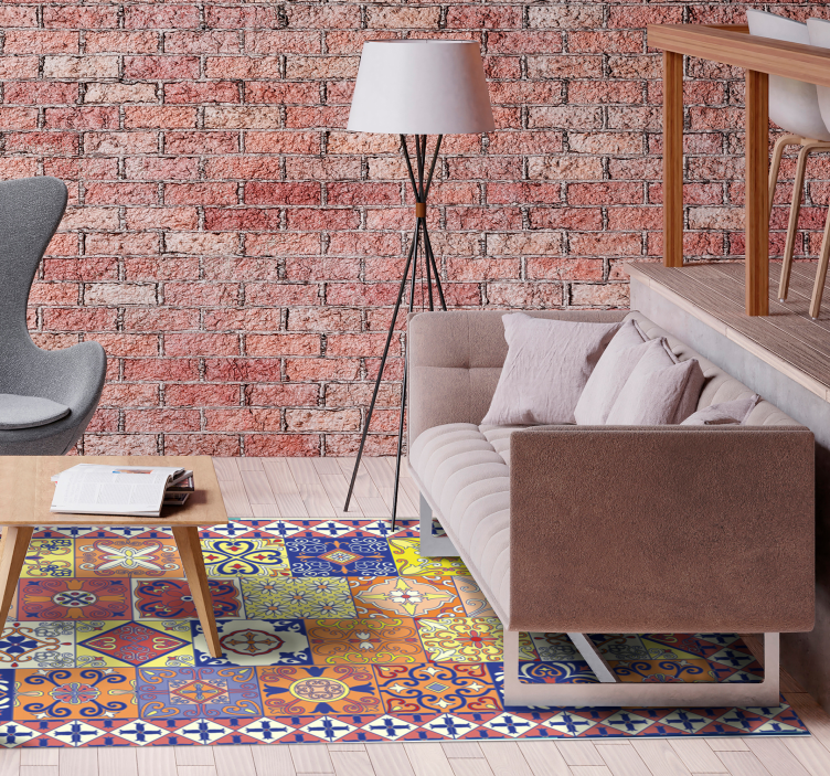 Alfombras vinílica hidráulica azulejos México - TenVinilo