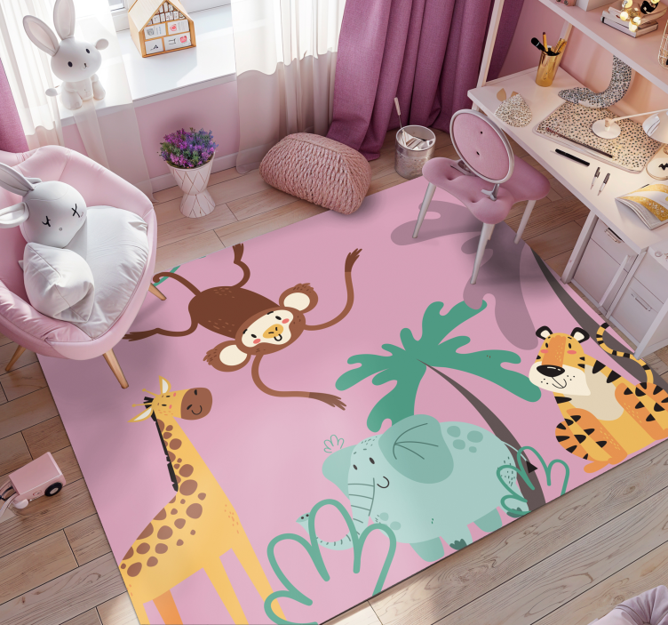 Alfombra vinílica infantil Jungla infantil "boho" - TenVinilo