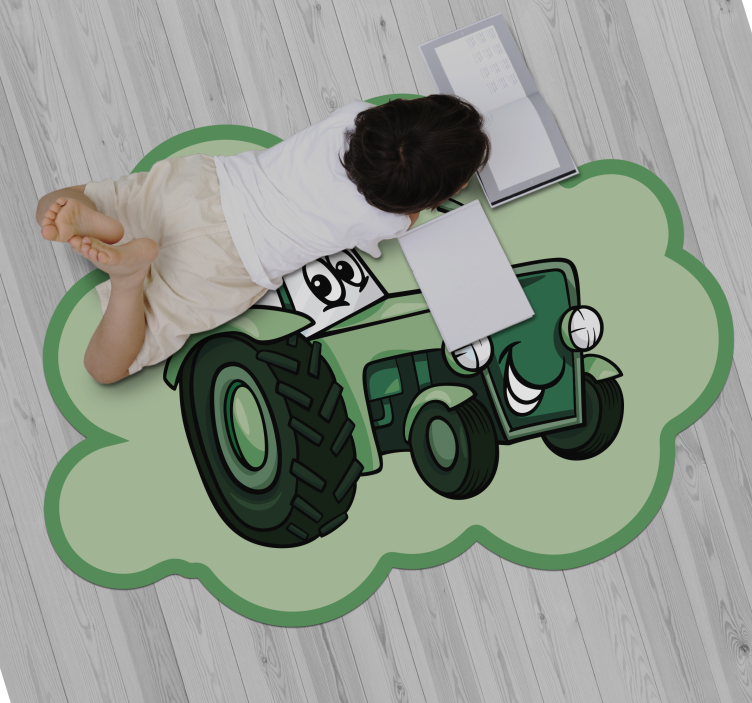 Alfombra vinílica infantil tractor amigable - TenVinilo