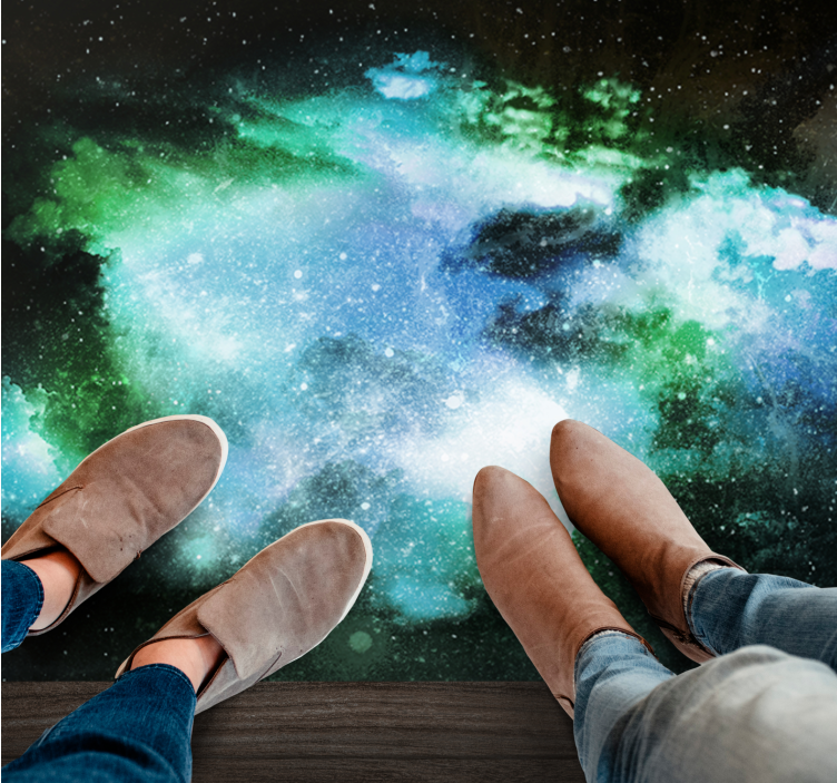 Alfombra vinílica naturaleza Lluvia cósmica muy asombrosa - TenVinilo