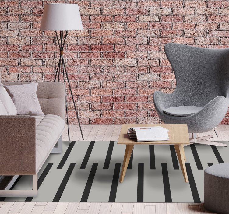 Alfombra vinílica nórdica rayas minimalistas - TenVinilo